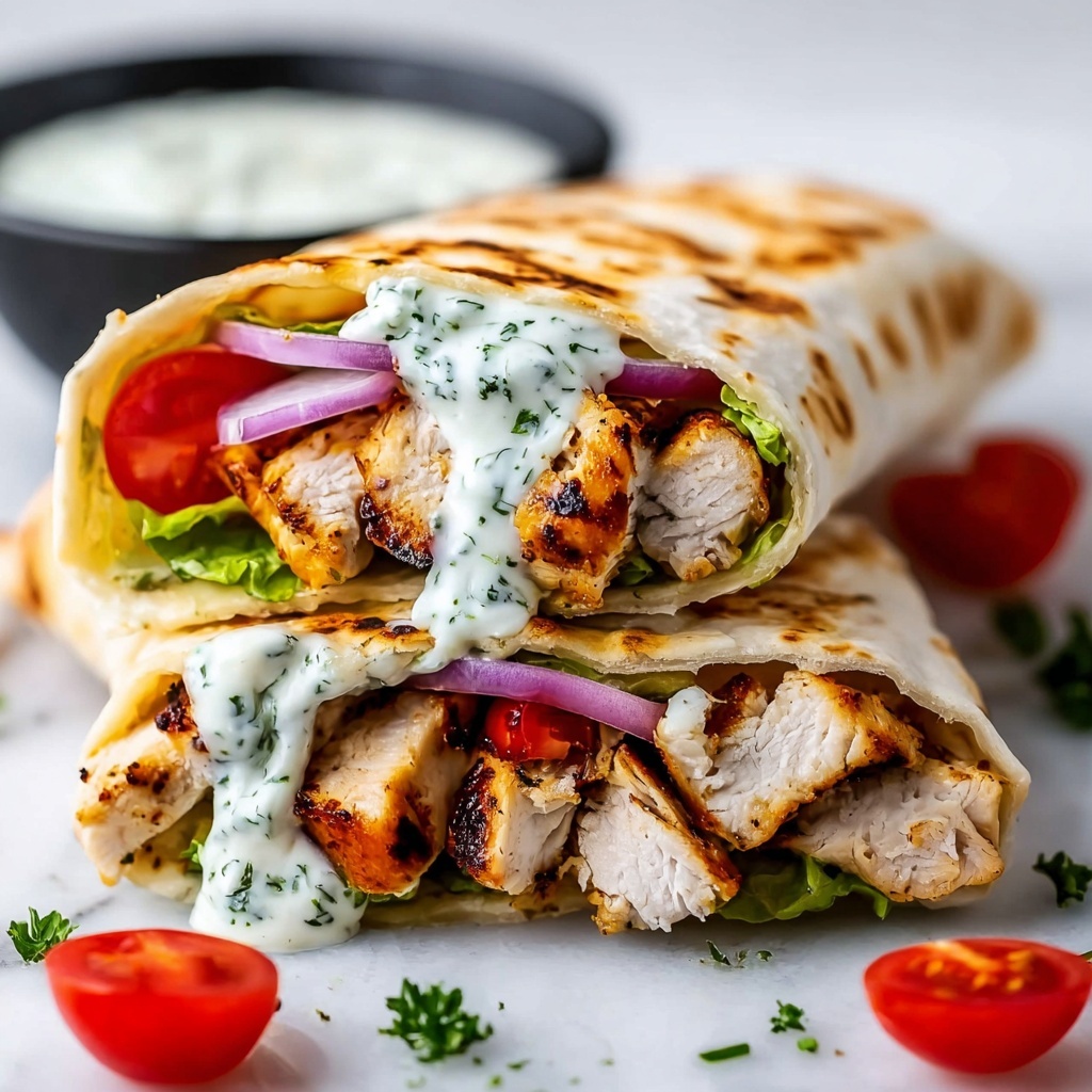Chicken Gyros with Tzatziki and Fresh Veggies Recipe - Recipe Image