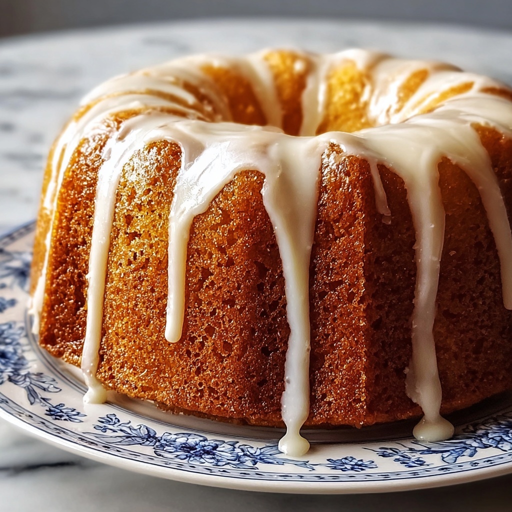 Vanilla Buttermilk Pound Cake with Cream Cheese Glaze Recipe - Recipe Image