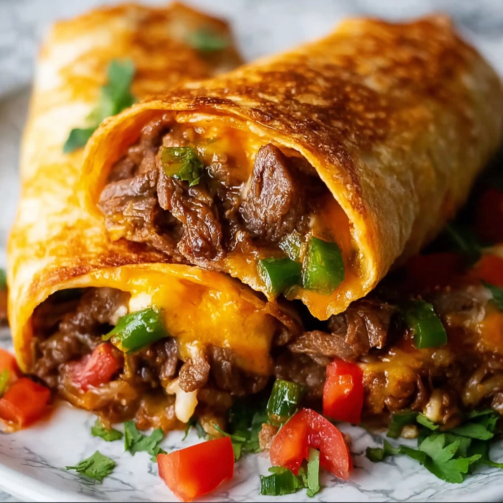 Quick and Easy Beef Chimichangas Recipe - Recipe Image