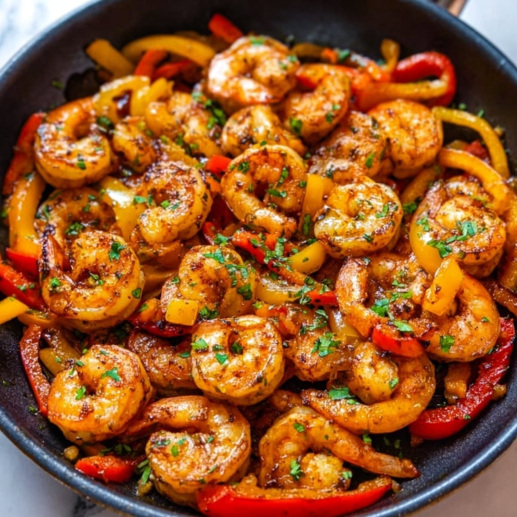 Shrimp Fajitas with Lime and Cajun Spices Recipe - Recipe Image