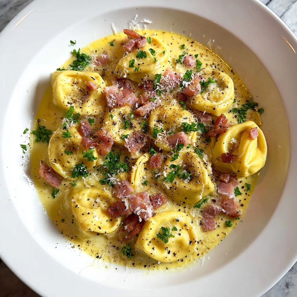 Creamy Tortellini Carbonara Recipe - Recipe Image