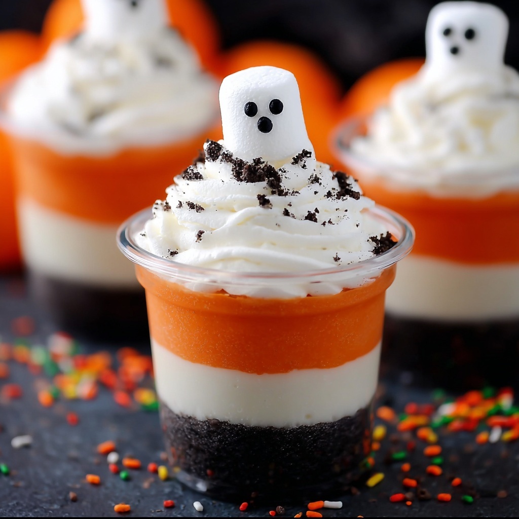 No Bake Halloween Cheesecake Cups Recipe - Recipe Image