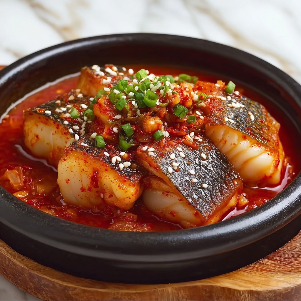 Korean Spicy Braised Mackerel Recipe - Recipe Image