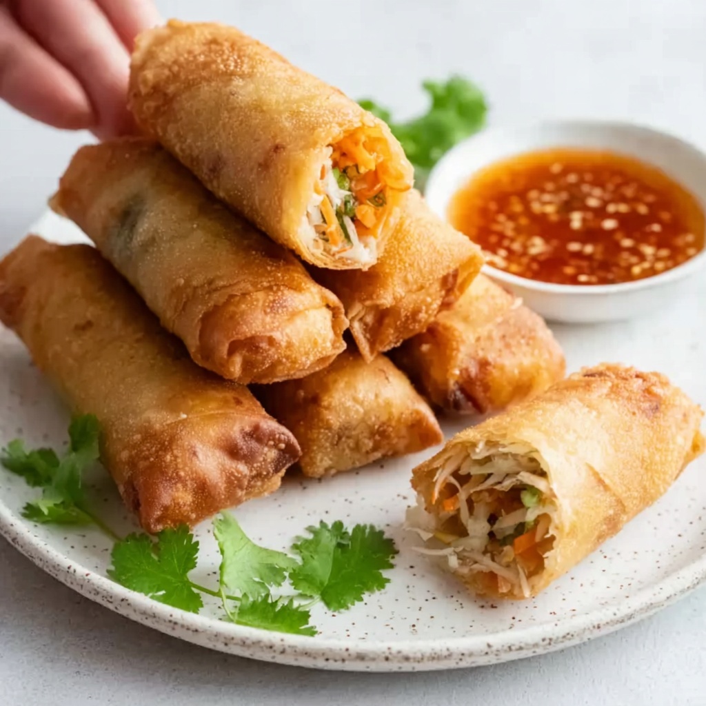 Crispy Seafood Egg Rolls Recipe - Recipe Image