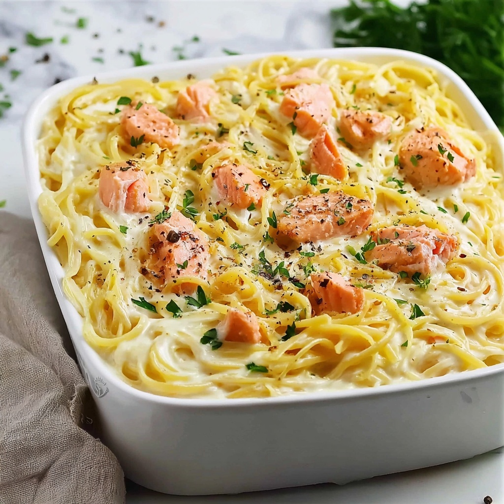 Creamy Smoked Salmon Linguine: Quick Family-Friendly Delight Recipe - Recipe Image