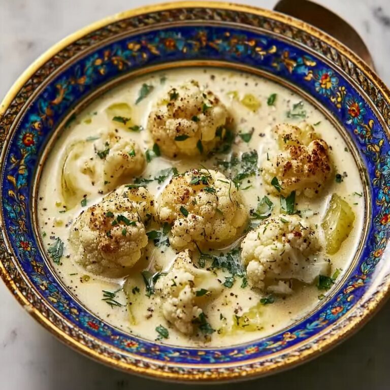 Mediterranean-Style Roasted Cauliflower Soup Recipe