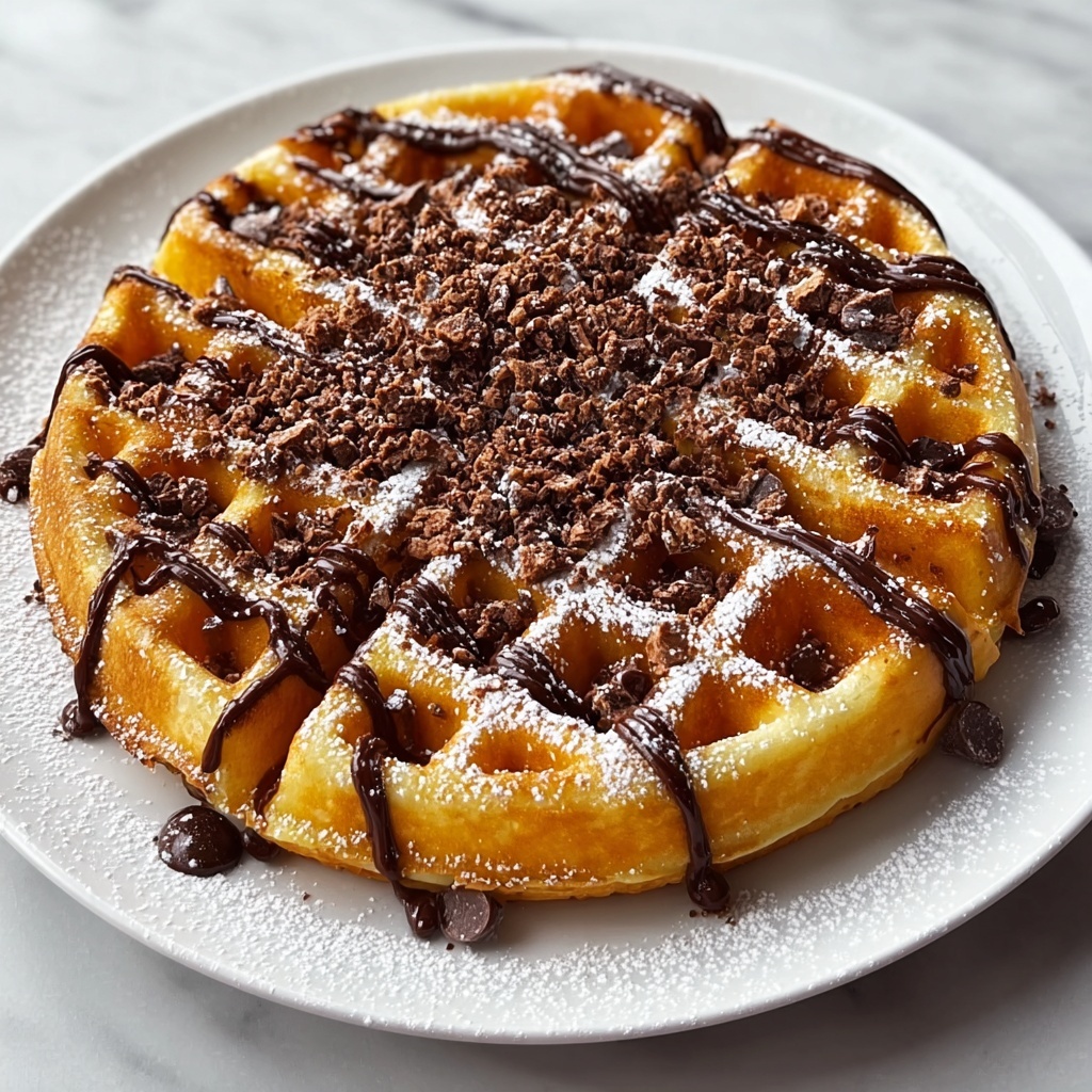 Crispy Homemade Funnel Cake with Chocolate Drizzle Recipe - Recipe Image