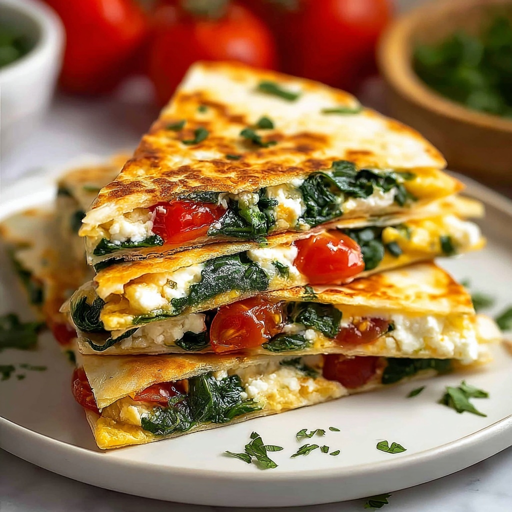 Spinach Feta Quesadillas: A Quick & Easy Recipe - Recipe Image