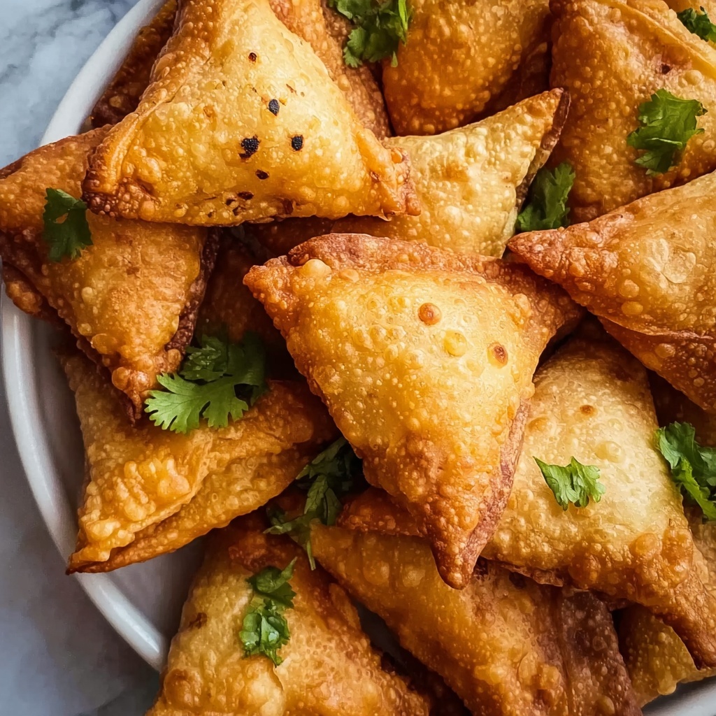 Vegan Samosas with Flaky Filo Pastry and Spiced Potato Filling Recipe - Recipe Image