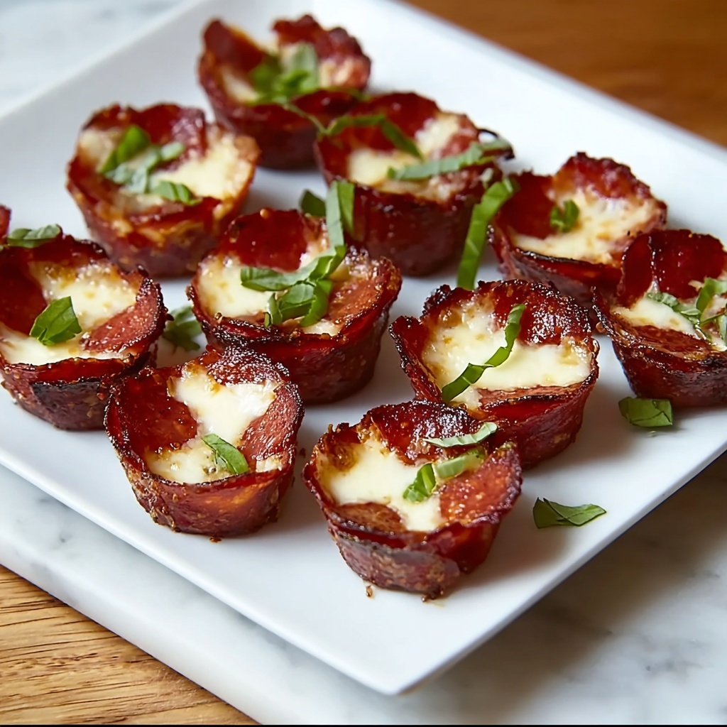 Easy Keto Pepperoni Pizza Bites Recipe - Recipe Image