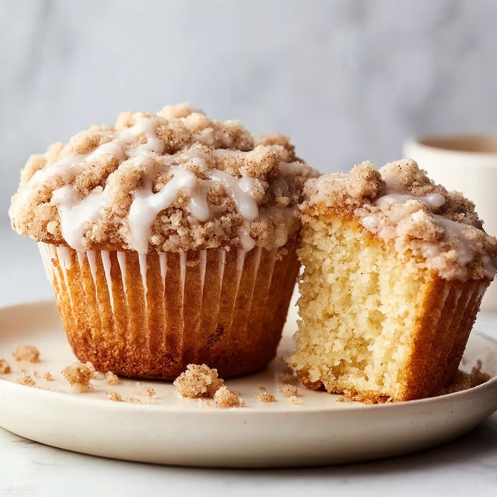 Coffee Cake Muffins – Soft, Gooey, Bakery-Style Breakfast Treat Recipe - Recipe Image
