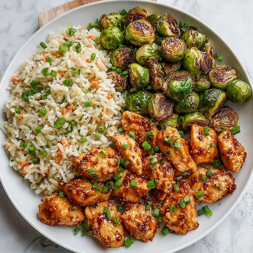 Air Fryer Sweet Chili Chicken and Brussels Sprouts Recipe - Recipe Image