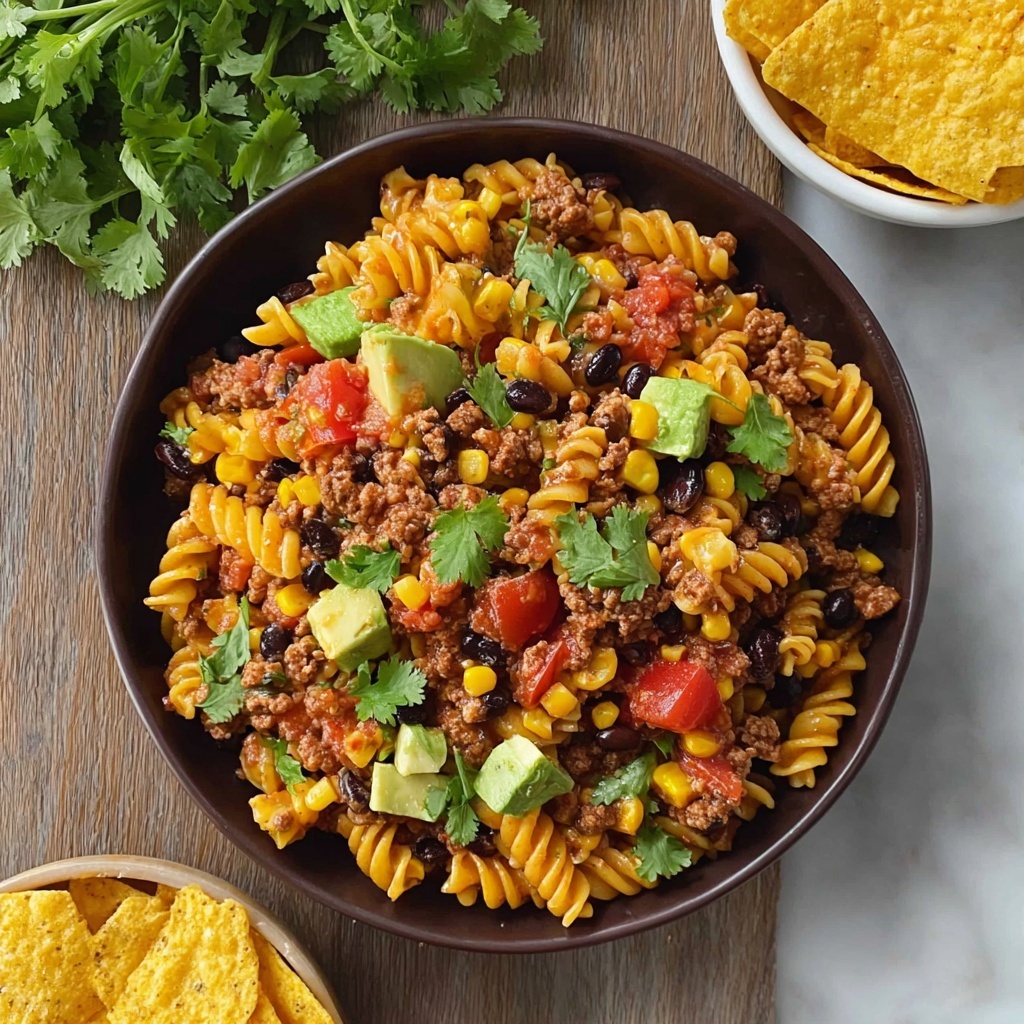 Taco Pasta Salad: A Fun, Flavorful Dinner Game Changer Recipe - Recipe Image
