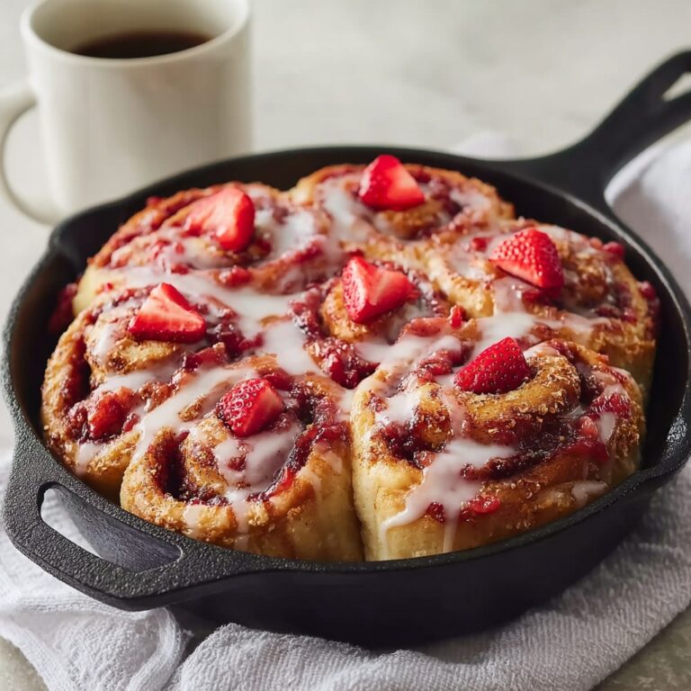 Homemade Strawberry Cinnamon Rolls Recipe
