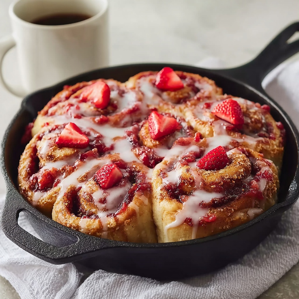 Homemade Strawberry Cinnamon Rolls Recipe - Recipe Image