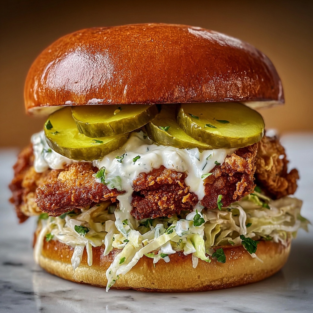 Pickle Brined Fried Chicken Sandwich Recipe - Recipe Image