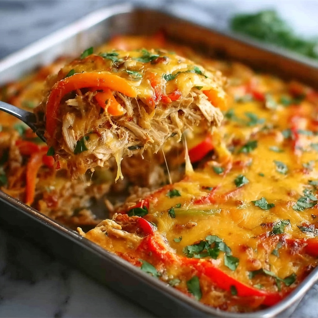 Fajita Chicken Casserole Recipe - Recipe Image
