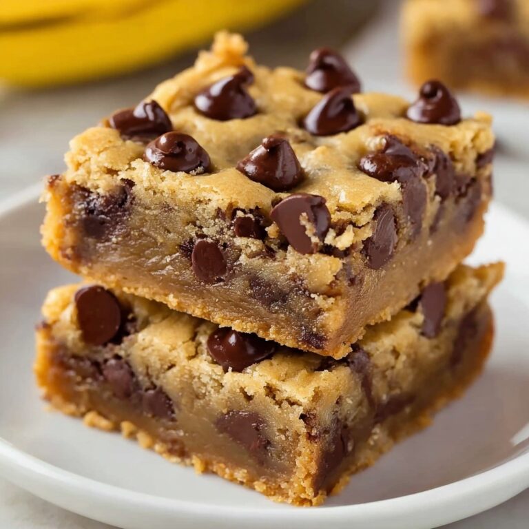 Peanut Butter Chocolate Chip Banana Bars Recipe