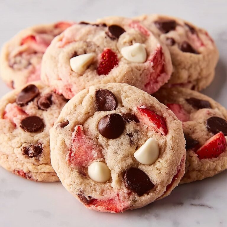 Irresistibly Soft Strawberry Cookies with Chocolate and Marshmallows Recipe