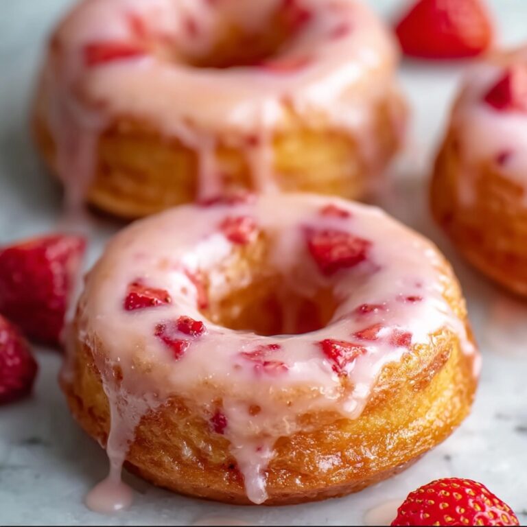 Strawberry Glazed French Crullers Recipe