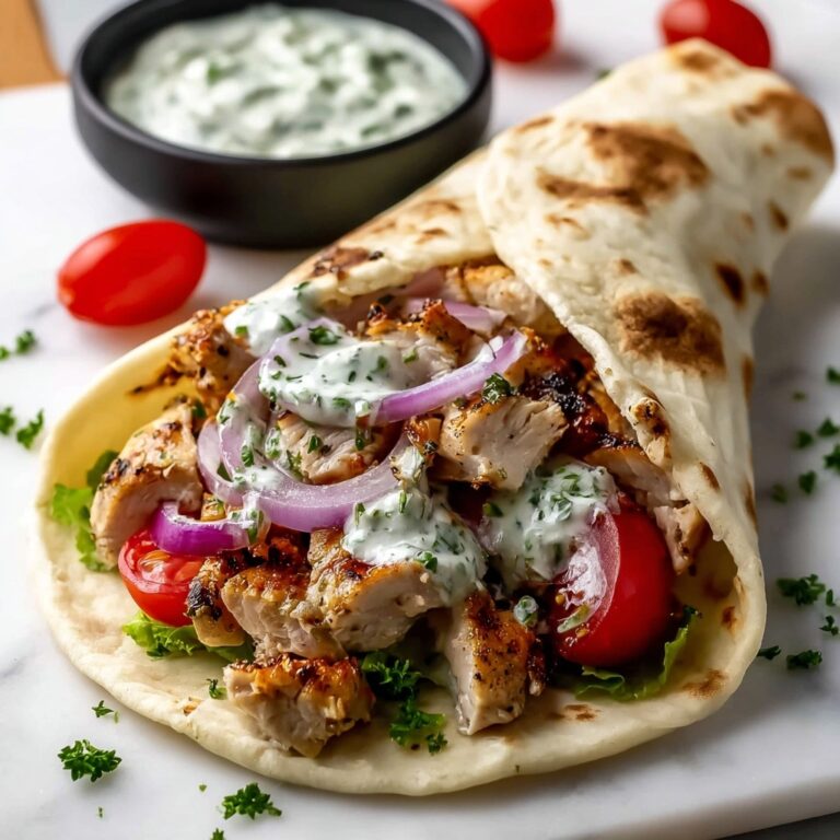 Chicken Gyros with Tzatziki and Fresh Veggies Recipe