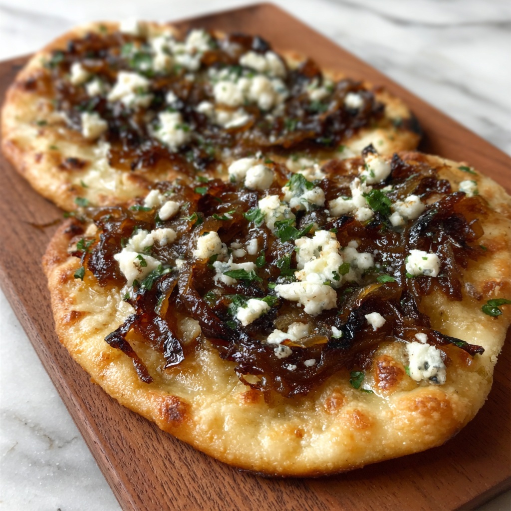 Caramelized Onion & Feta Flatbreads Recipe - Recipe Image