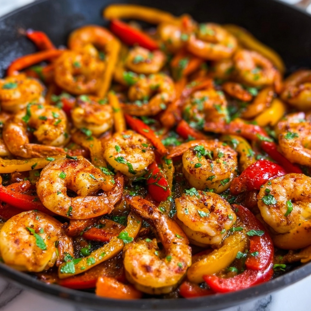 Shrimp Fajitas with Lime and Cajun Spices Recipe - Recipe Image
