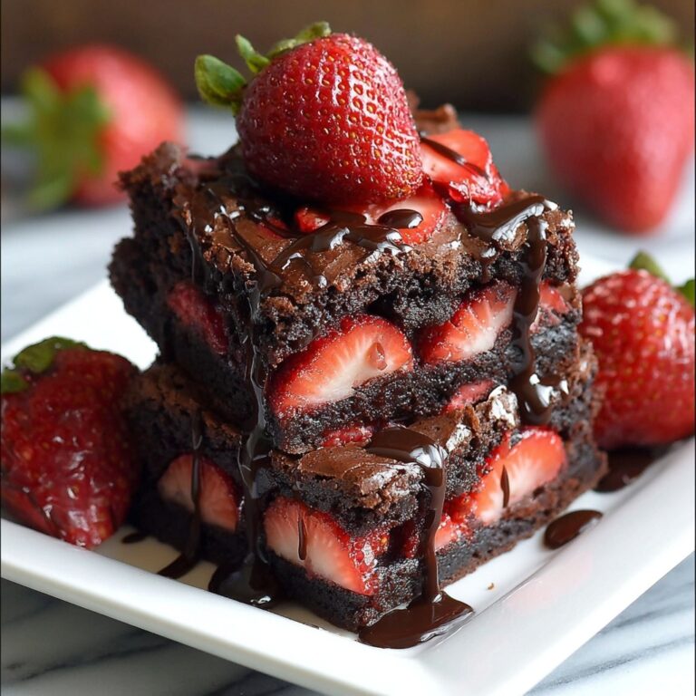 Chocolate Covered Strawberry Brownies Recipe