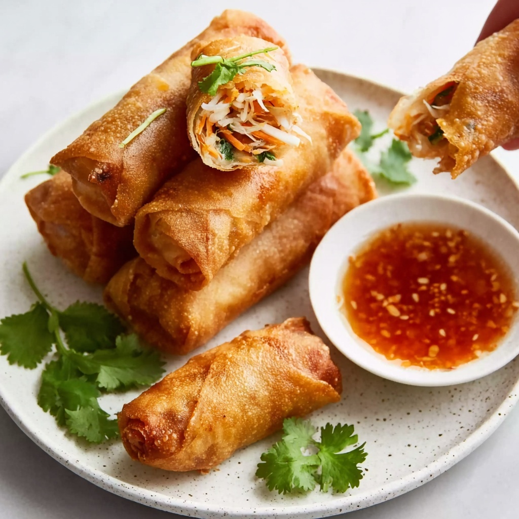 Crispy Seafood Egg Rolls Recipe - Recipe Image