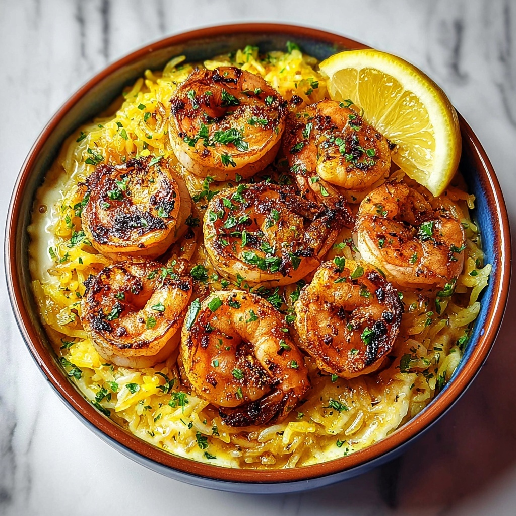 Shrimp Orzo with Lemon Garlic Sauce Recipe - Recipe Image