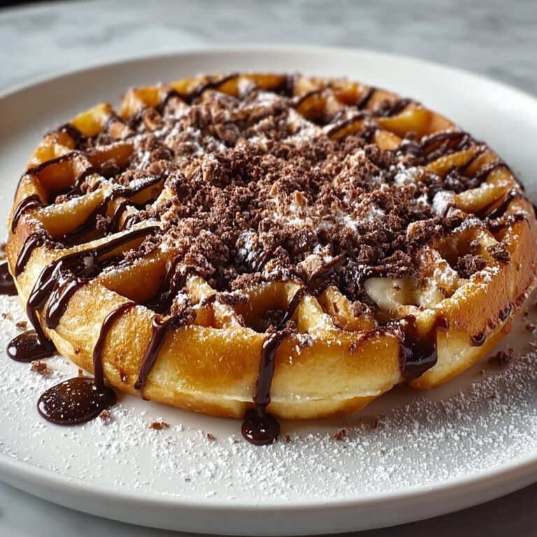 Crispy Homemade Funnel Cake with Chocolate Drizzle Recipe
