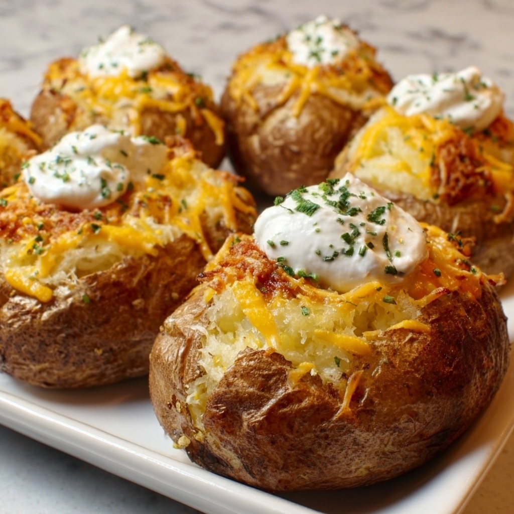 Easy and Cheesy Ranch Baked Potatoes Recipe - Recipe Image