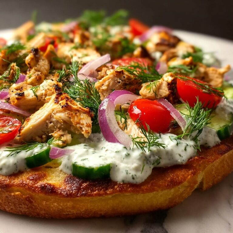Tzatziki Chicken Naan Pizza Recipe