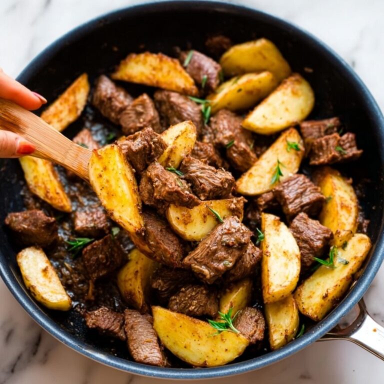 Garlic Butter Steak Bites and Potatoes Recipe