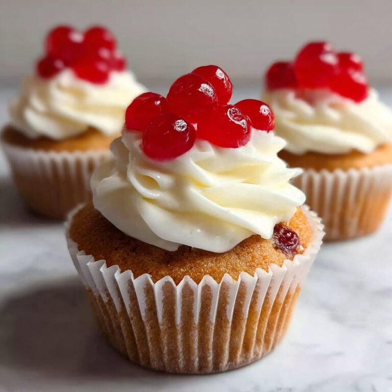 Christmas Cherry Vanilla Cupcakes Recipe