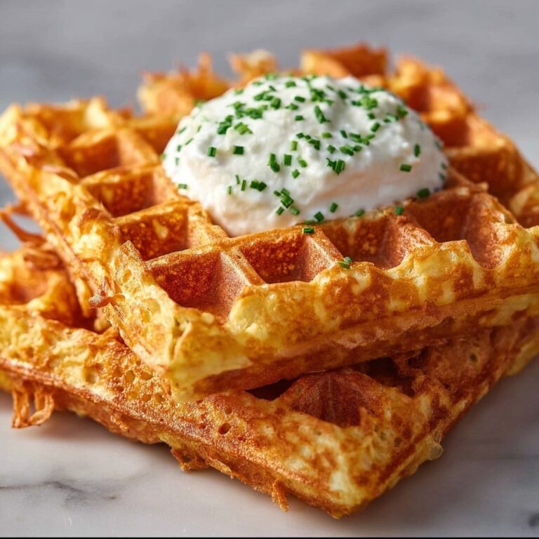 Hash Brown Waffles with Egg and Cheese Recipe
