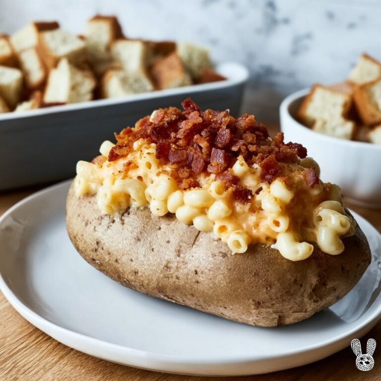 Loaded Mac and Cheese Stuffed Baked Potatoes Recipe