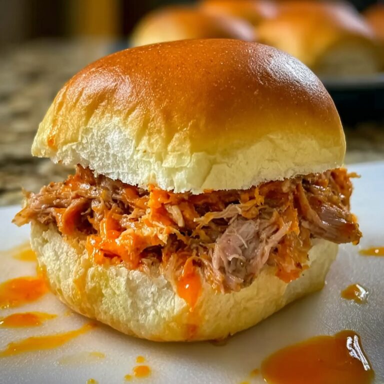 Spicy Shredded Buffalo Chicken Sandwich Recipe