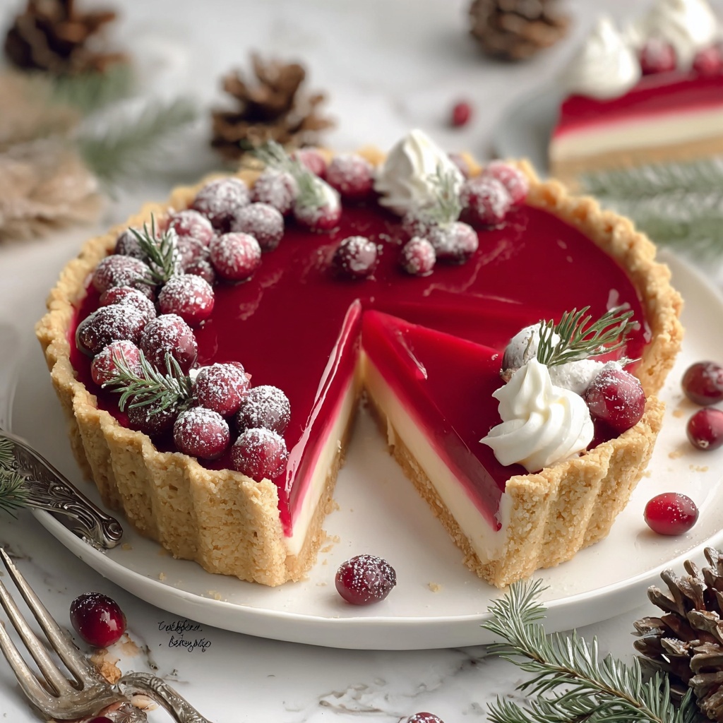 Cranberry Custard Pie Recipe - Recipe Image