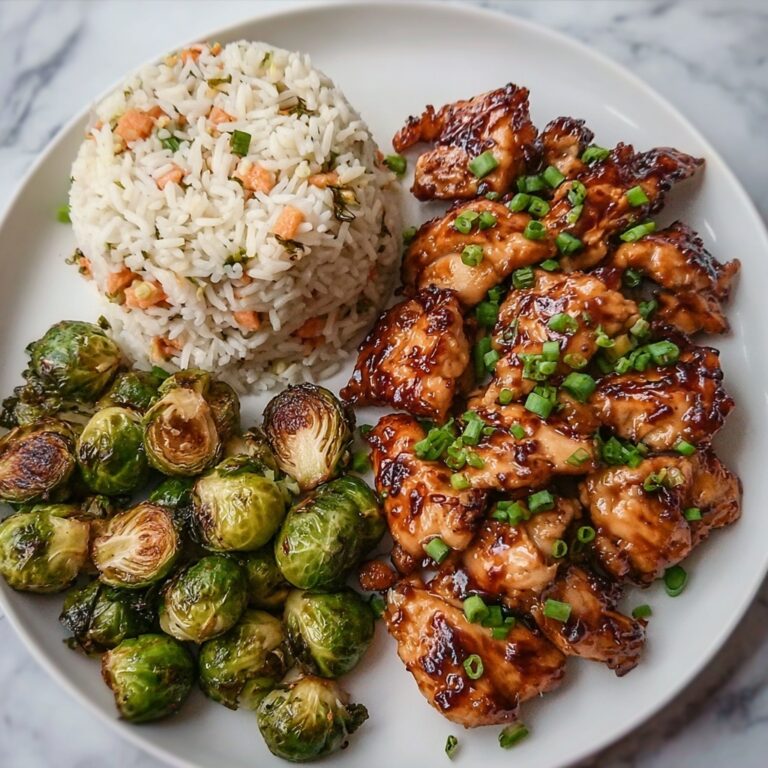 Air Fryer Sweet Chili Chicken and Brussels Sprouts Recipe
