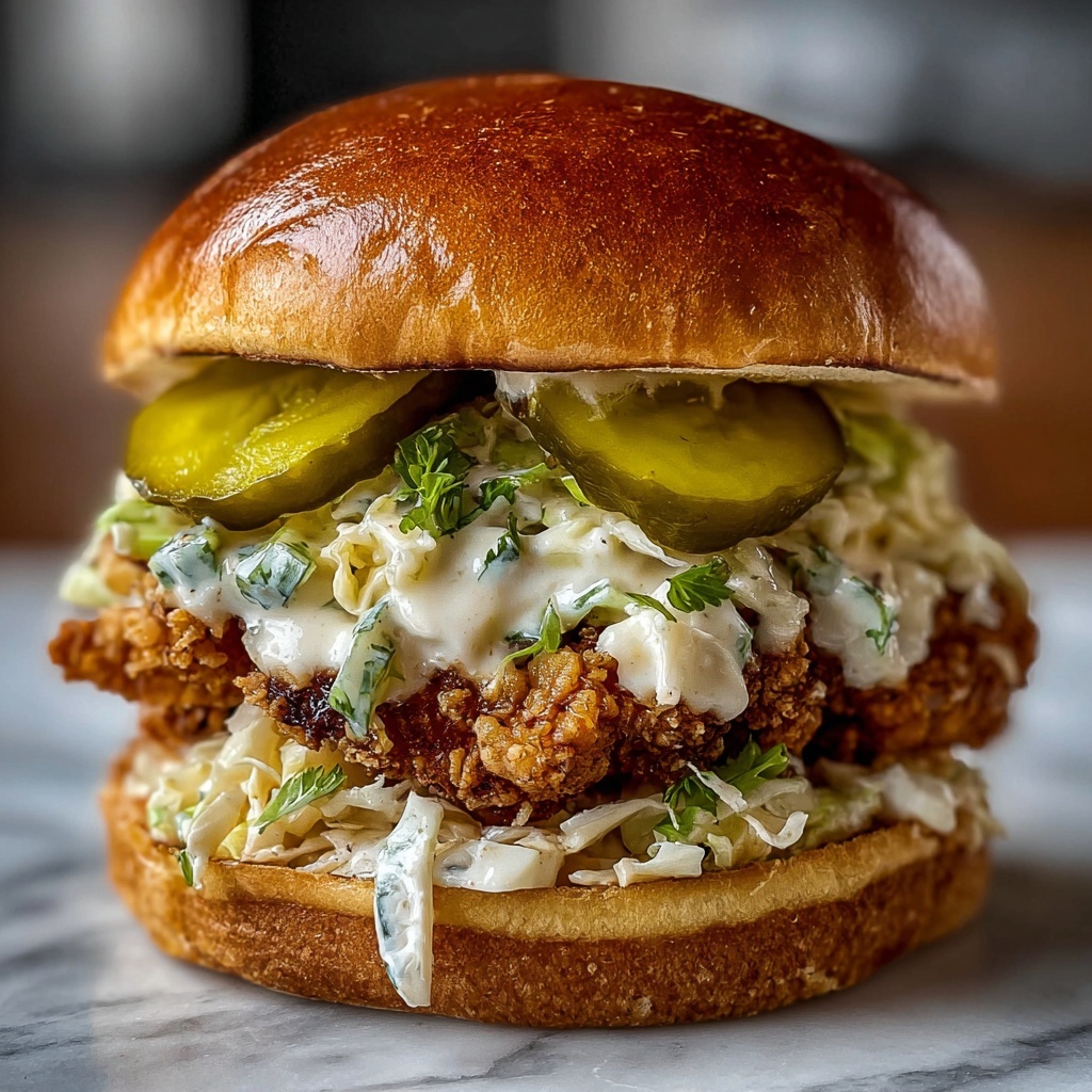 Pickle Brined Fried Chicken Sandwich Recipe - Recipe Image