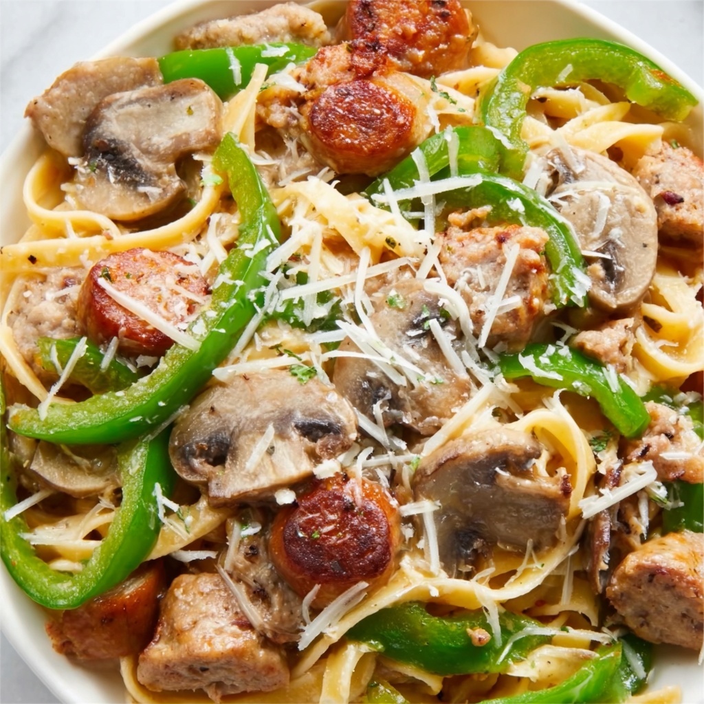 Pasta with Sausage, Peppers, and Onions Recipe - Recipe Image