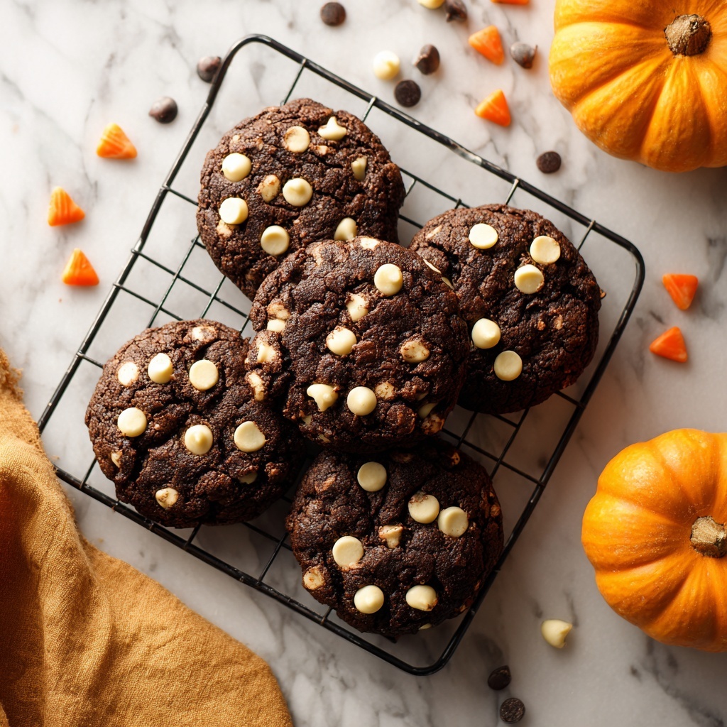 Dark Chocolate Halloween Chip Cookies Recipe - Recipe Image