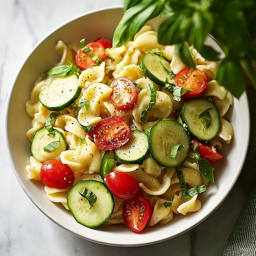Fresh Cucumber Pasta Salad: A Cool Twist on Classic Flavor Recipe - Recipe Image