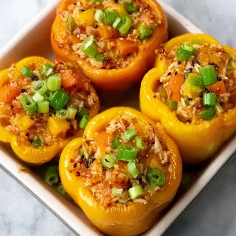 Teriyaki Pineapple Chicken & Rice Stuffed Peppers Recipe