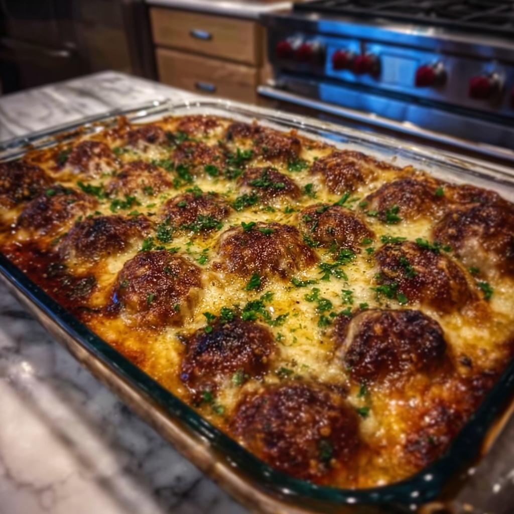 Dump and Bake Meatball Casserole Recipe - Recipe Image